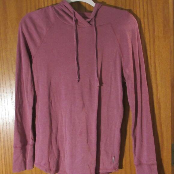 Eddie Bauer Dusty Rose Hooded Long Sleeve Shirt - Size Medium - Picture 3 of 5